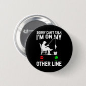 Grappige vissen vader mannen grappige spoel koele ronde button 5,7 cm (Voorkant /achterkant)