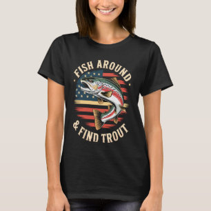 Grappige Vissen Vissen Rond Vis Forel Amerikaanse T-shirt