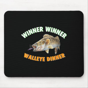 Grappige vissen Winner Winner Walleye Diner Vis Fr Muismat