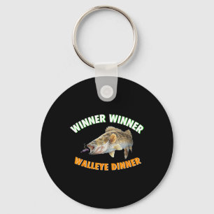 Grappige vissen Winner Winner Walleye Diner Vis Fr Sleutelhanger