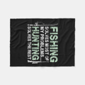 Grappige Vissende jacht Shirten voor mannen jagers Fleece Deken (Voorkant (Horizontaal))