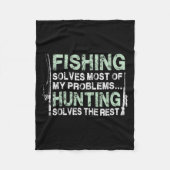 Grappige Vissende jacht Shirten voor mannen jagers Fleece Deken (Voorkant)