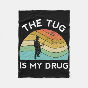 Grappige Vissende Mannen De Trek Is Mijn Drug Vrou Fleece Deken