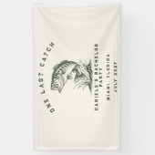Grappige Visser Aangepaste Vissen Bachelorfeest Spandoek (Verticaal)