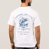 Grappige Visser Aangepaste Vissen Bachelorfeest T-shirt (Achterkant)