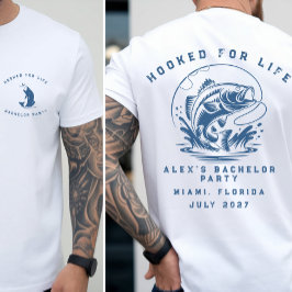 Grappige Visser Aangepaste Vissen Bachelorfeest T-shirt
