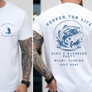 Grappige Visser Aangepaste Vissen Bachelorfeest T-shirt