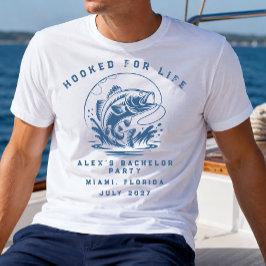 Grappige Visser Aangepaste Vissen Bachelorfeest T-shirt