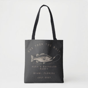 Grappige Visser Aangepaste Vissen Bachelorfeest Tote Bag