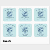 Grappige Visser Aangepaste Vissen Bachelorfeest Vierkante Sticker (Vel)