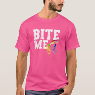 Grappige visser bijt me Vist lokken sport vis T-shirt