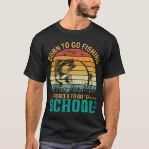 Grappige Visser Geboren Om Te Gaan Vissen Baars Vi T-shirt