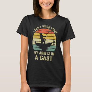 Grappige visser, ik kan niet werken vandaag mijn a t-shirt