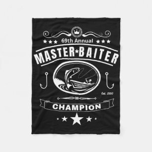 Grappige Visser Meester Aas Kampioen Heren Cadeau Fleece Deken