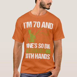 Grappige visser met hengel en lokaas voor een jaar t-shirt