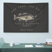 Grappige Visser Op Maat Gemaakte Vis Bachelorfeest Spandoek (Beurs)