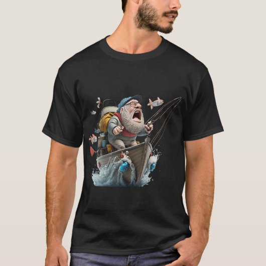 Grappige visser t-shirt (Voorkant)