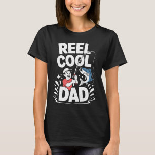 Grappige visser vader grafisch “REEL COOL DAD” Typ T-shirt