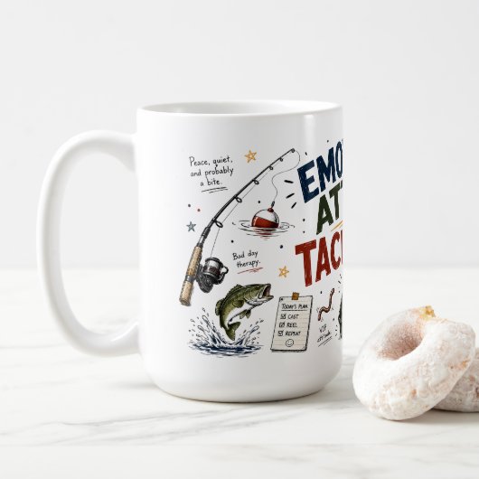 Grappige Visser Vader Mok | Humor in een Visdoos (Met donut)