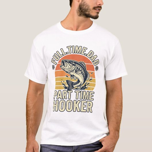 Grappige Visser Vader Vintage Baars Shirt Ontwerp (Voorkant)