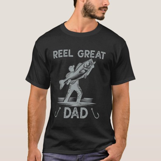 Grappige Visser, Vader Vissen, Grappige Vaderdag T-shirt (Voorkant)