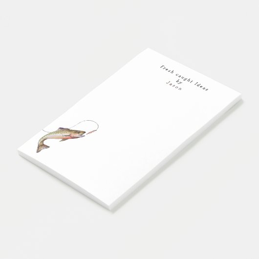 Grappige Visser vissen gepersonaliseerd Post-it® Notes (Schuin)