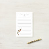 Grappige visser vissen gepersonaliseerd post-it® notes (Op bureau)