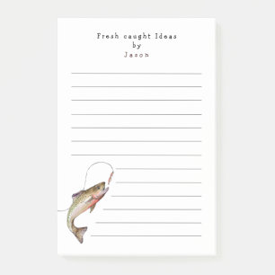 Grappige visser vissen gepersonaliseerd post-it® notes
