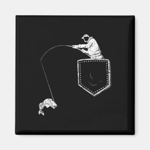 Grappige Visser Visserij Zak T-shirt Voor Vader  Magneet