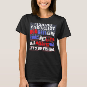 Grappige visserij baars visser haken vlieg vishaak t-shirt