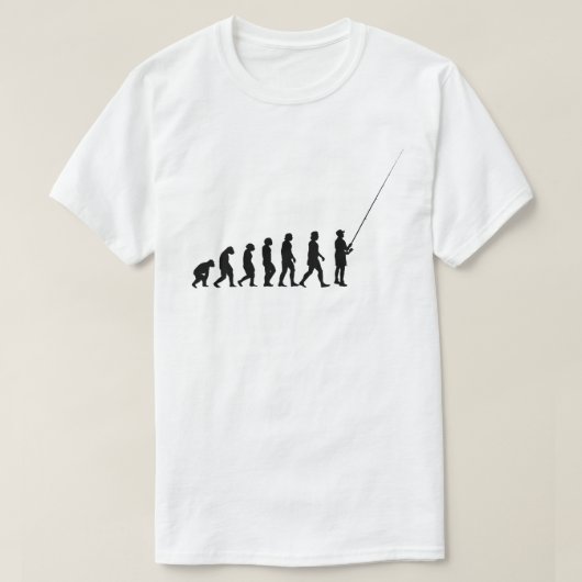 Grappige Visserij Evolutie T-shirt (Design voorkant)