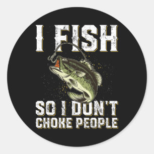Grappige visserij spreuk mannen vrouwen ronde sticker