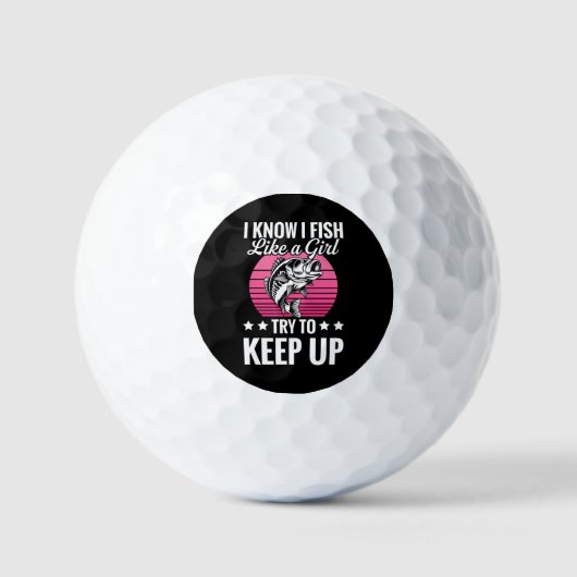 Grappige visserij thema golfballen (Voorkant)