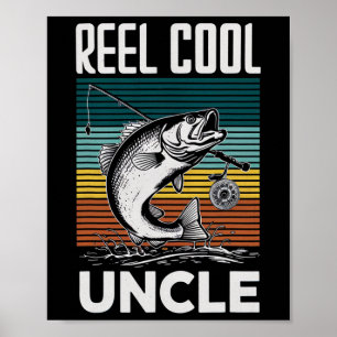 Grappige visserij voor mannen Koele oom voor manne Poster