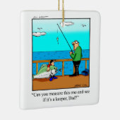 Grappige vissers Humor Keramisch Ornament (Rechts)