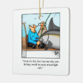 Grappige vissers Humor Keramisch Ornament (Links)