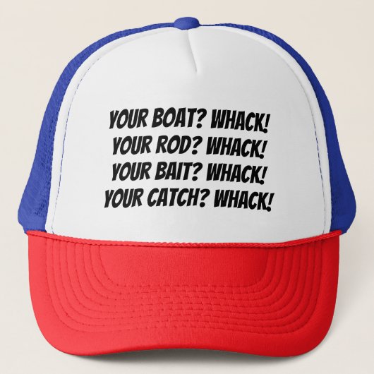 Grappige vissershoed trucker pet (Voorkant)