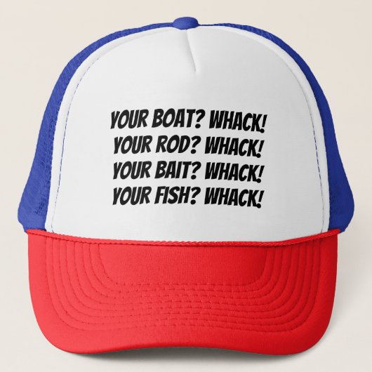 Grappige vissershoed trucker pet (Voorkant)
