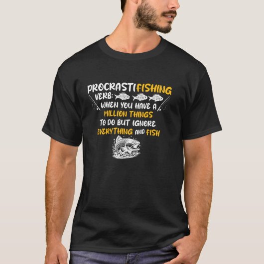 Grappige visuitrusting voor een fervent visser t-shirt (Voorkant)