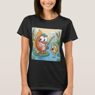 Grappige Visvangst Vis Cartoons – Humoristische T-shirt