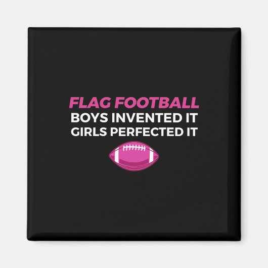 Grappige Vlag Football Meisje 1 Magneet (Voorkant)