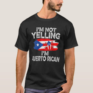 Grappige vlag van Puerto Rico Ik schreeuw niet Ik T-shirt