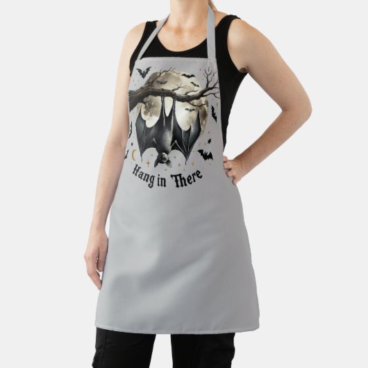 Grappige  vleermuis die daar hangt Halloween Schort (Insitu)