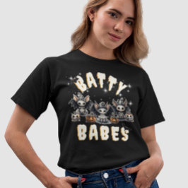 Grappige Vleermuis Heks Batty Babes Halloween Matc T-shirt
