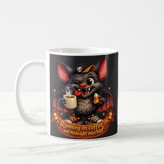 Grappige Vleermuis Koffiemok (Links)