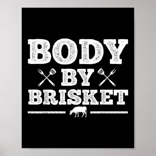 Grappige vlees grillen kunst voor mannen vrouwen B Poster (Voorkant)