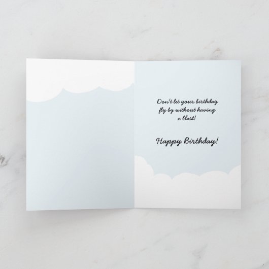 Grappige vlieg met de Kaart van de verjaardag (Binnen)