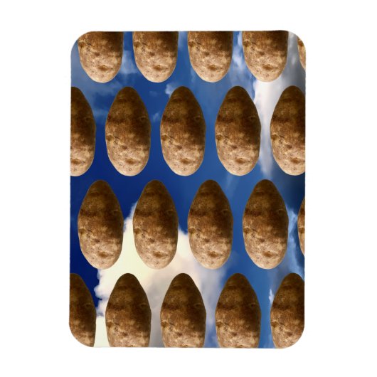 Grappige Vliegende Aardappels Ruimteaardappel Foto Magneet (Verticaal)