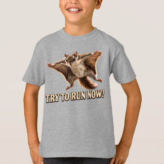 Grappige Vliegende Eekhoorn Probeer Nu Te Rennen M T-shirt