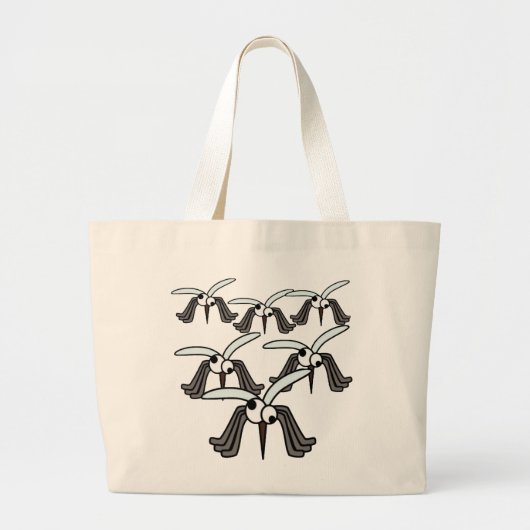 Grappige vliegende muggen grote tote bag (Voorkant)